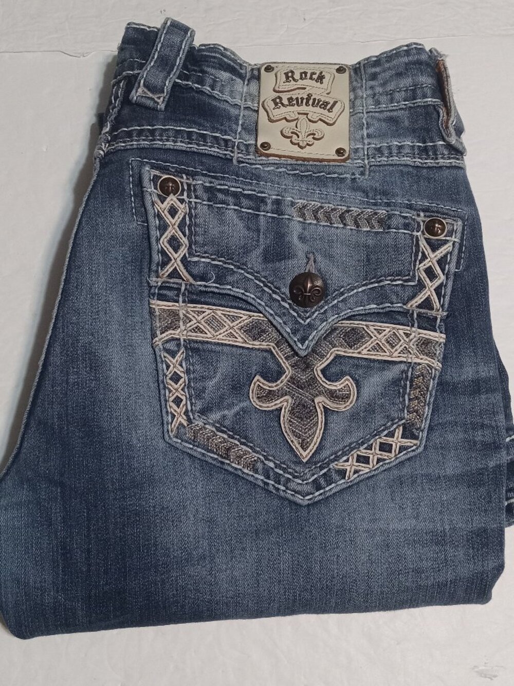 Rock Revival Men's Bridge Slim Boot Jeans 36 EP9926B202R